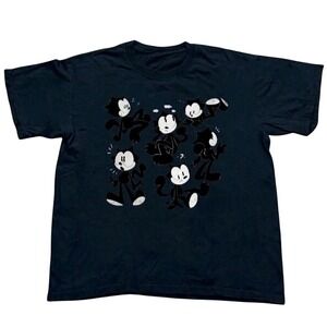 Mickey Mouse navy cotton t-shirt #disney #cartoon #graphic tee #gildan #unisex